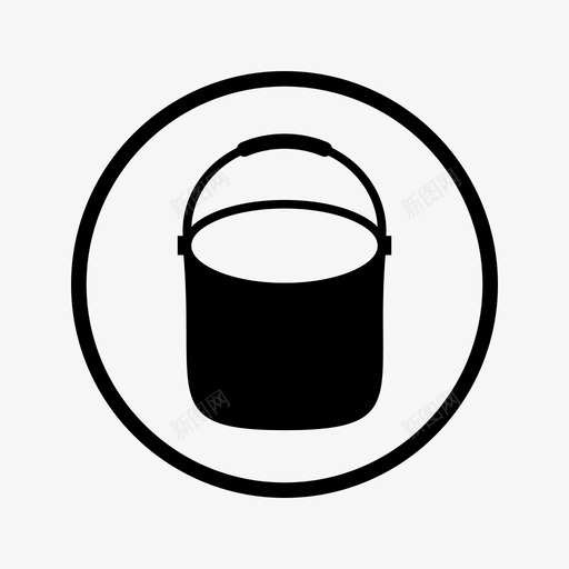 桶圈罐图标svg_新图网 https://ixintu.com 园艺 圈 桶 罐
