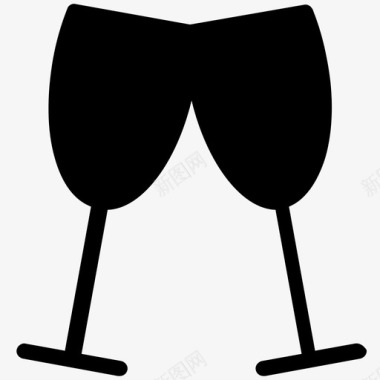酒杯酒聚会图标图标