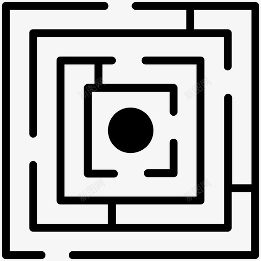 挑战障碍迷宫图标svg_新图网 https://ixintu.com 企业管理字形图标 挑战 谜题 迷宫 障碍