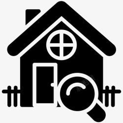 房屋定位搜索建筑房屋选择房地产搜索图标高清图片