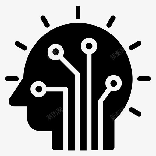 人类智能人工智能人脑图标svg_新图网 https://ixintu.com 人工智能 人工智能字形图标 人类智能 人脑 机器智能 超级智能