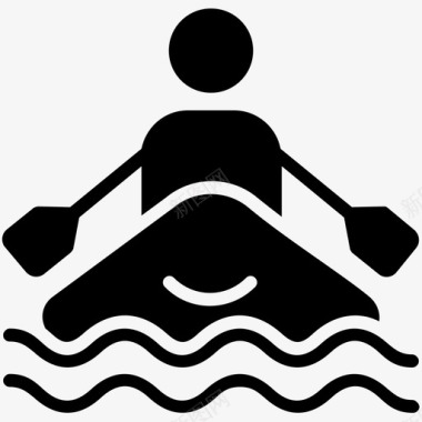 皮划艇划船奥运会比赛图标图标