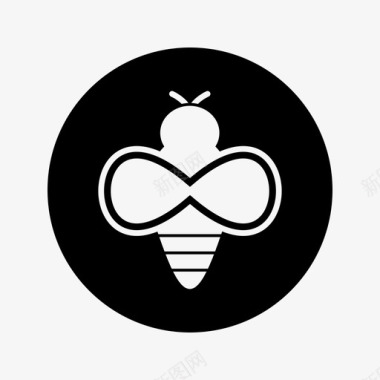 蜜蜂圆圈蜂蜜图标图标