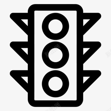 交通信号驱动器灯图标图标
