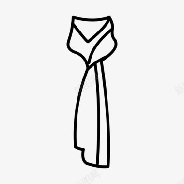 围巾织物时尚图标图标