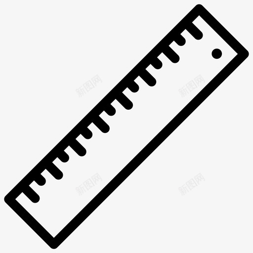 尺子长度测量图标svg_新图网 https://ixintu.com 尺子 工具轮廓 测量 长度