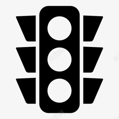 红绿灯交通标志交通信号图标图标