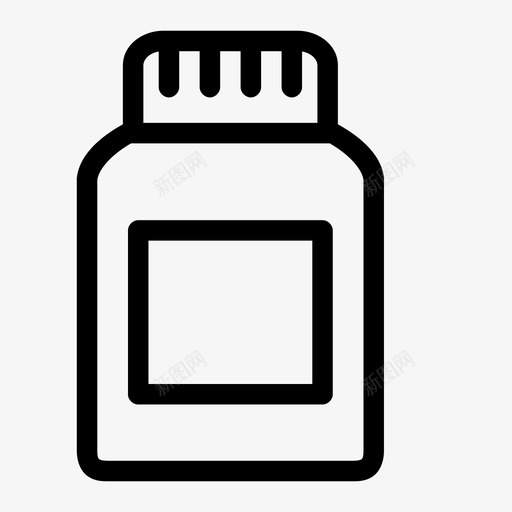 补充剂瓶子胶囊图标svg_新图网 https://ixintu.com 瓶子 维生素 胶囊 药丸 药丸瓶 补充剂