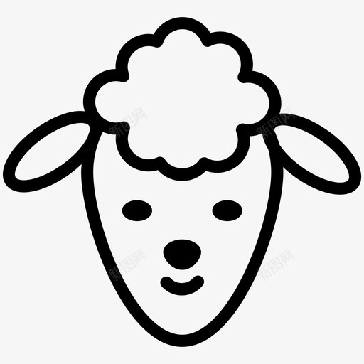 绵羊动物可爱图标svg_新图网 https://ixintu.com 动物 可爱 复活节 绵羊 羊毛 羔羊