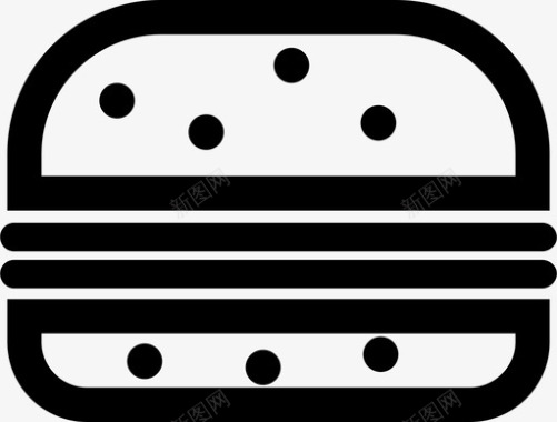 快餐汉堡汉堡包图标图标