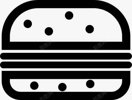 快餐汉堡汉堡包图标svg_新图网 https://ixintu.com 快餐 汉堡 汉堡包 餐食