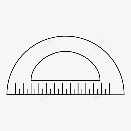 量角器教育办公室图标svg_新图网 https://ixintu.com 办公室 学校 尺子 教育 量角器