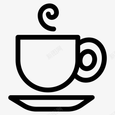 咖啡早餐热咖啡图标图标