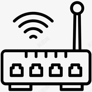 互联网调制解调器互联网路由器wifi热点图标图标