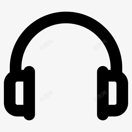 耳机监听设备无线耳机图标svg_新图网 https://ixintu.com 无线耳机 用户界面粗体图标 监听设备 耳机