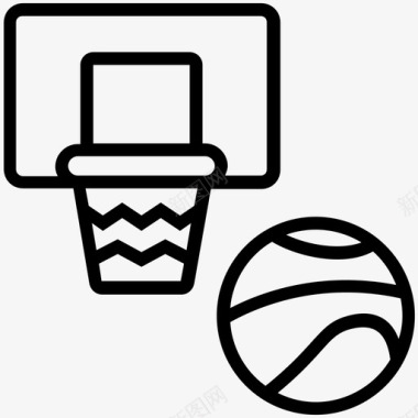 篮球场篮球器材篮球装备图标图标