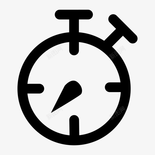 计时器svg_新图网 https://ixintu.com 计时器 线性 简约 圆润