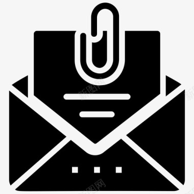 电子邮件附件商务电子邮件电子邮件营销图标图标