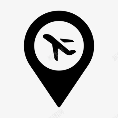 航班登机机场目的地图标图标