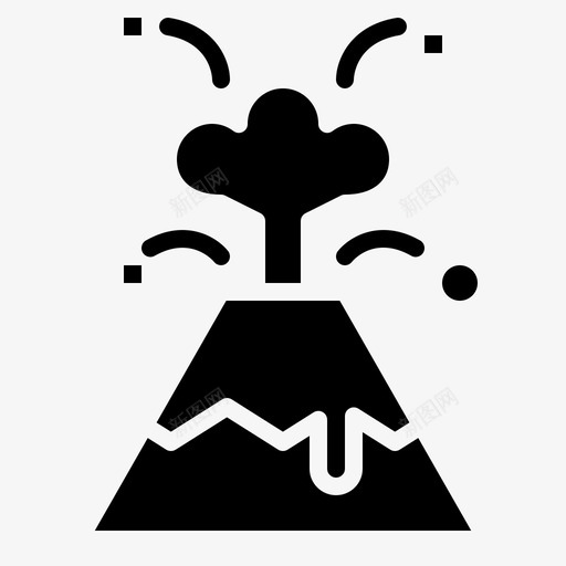 喷发危险火山图标svg_新图网 https://ixintu.com 危险 喷发 天气稳定 火山