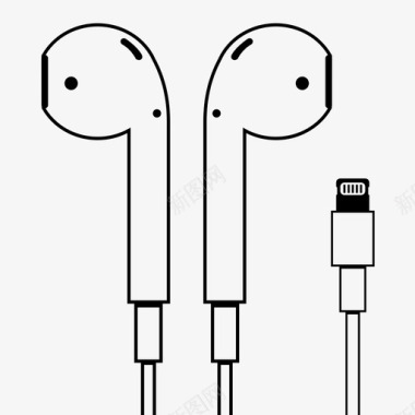 耳机苹果节拍图标图标