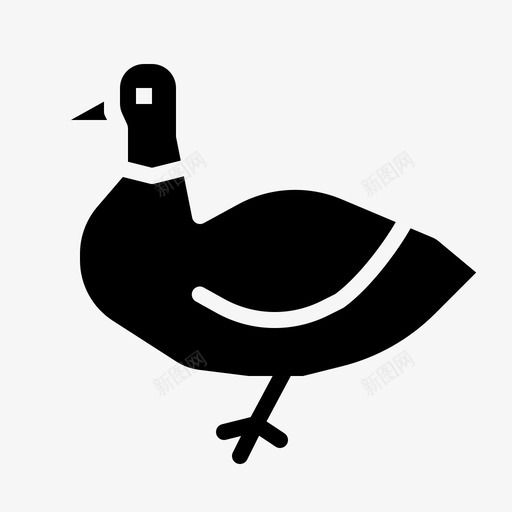 鸭动物鸟图标svg_新图网 https://ixintu.com 农产品固体 动物 食物 鸟 鸭
