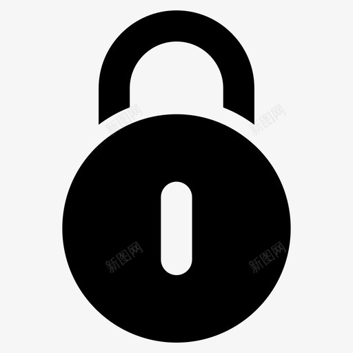 挂锁门锁复古锁图标svg_新图网 https://ixintu.com 复古锁 安全符号 挂锁 用户界面符号图标 门锁