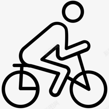 自行车赛自行车手奥运会图标图标