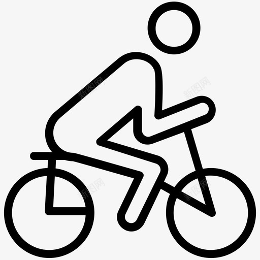 自行车赛自行车手奥运会图标svg_新图网 https://ixintu.com 夏季奥运会 奥林匹克线图标 奥运会 自行车手 自行车赛