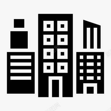 建筑物城市城镇图标图标