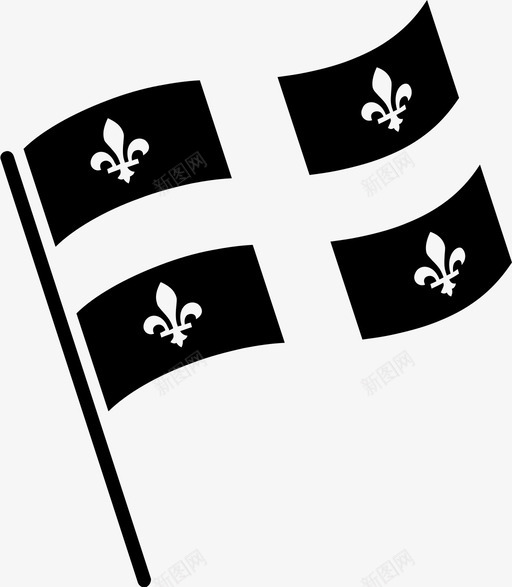 魁北克国旗加拿大地区图标svg_新图网 https://ixintu.com 加拿大 地区 魁北克国旗