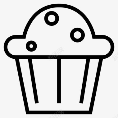 松饼面包店蛋糕图标图标