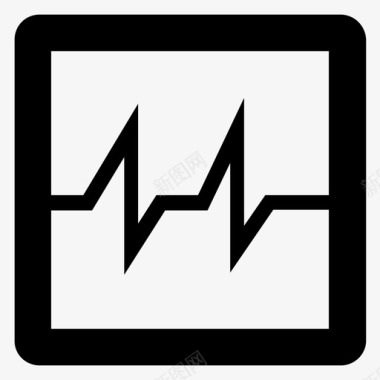 监视器心跳医疗图标图标