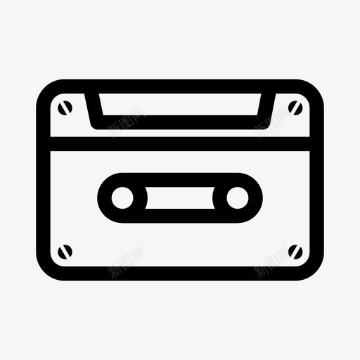 盒式磁带音频音乐图标svg_新图网 https://ixintu.com 录音 歌曲 盒式磁带 音乐 音频