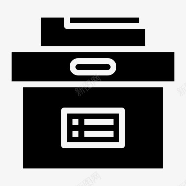 档案箱子文件图标图标