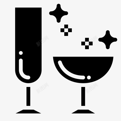 服务员饮料玻璃杯图标svg_新图网 https://ixintu.com 服务员 玻璃杯 葡萄酒 酒庄 酒杯 餐厅 饮料