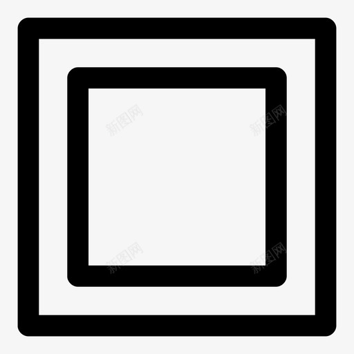 正方形形状框架图标svg_新图网 https://ixintu.com 几何 形状 框架 正方形