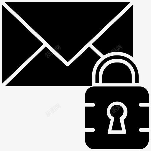 安全电子邮件电子邮件安全信息隐私图标svg_新图网 https://ixintu.com 信息隐私 安全电子邮件 电子邮件安全 网络和通信字形图标 邮件加密 锁定邮件