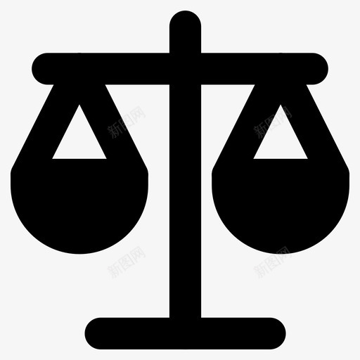 秤司法法律符号图标svg_新图网 https://ixintu.com 司法 法律符号 用户界面字形图标 秤