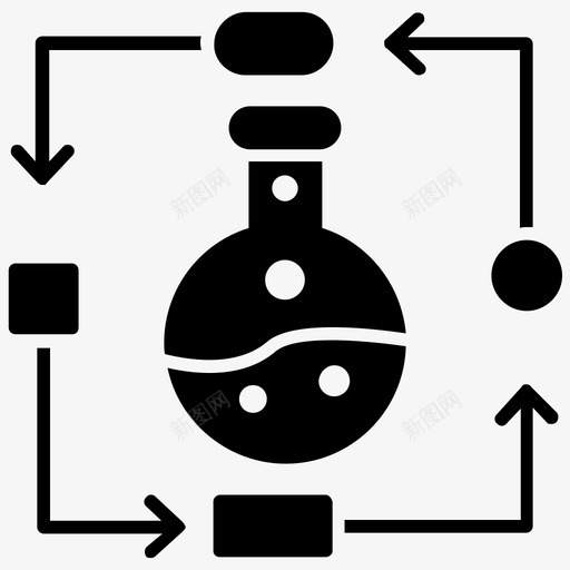 研究过程化学烧瓶实验室管理图标svg_新图网 https://ixintu.com 化学烧瓶 实验室管理 数据科学字形图标 研究过程 科学技术