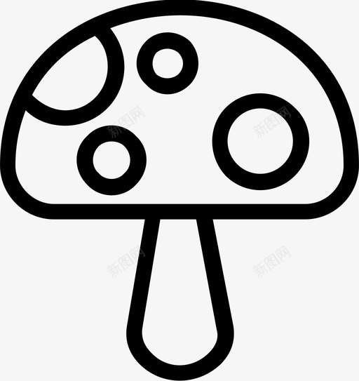 蘑菇香菇真菌图标svg_新图网 https://ixintu.com 真菌 蔬菜 蘑菇 香菇
