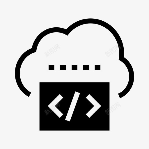 云编码计算编程图标svg_新图网 https://ixintu.com 云编码 存储 编程 计算
