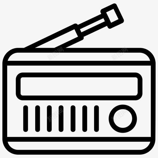 收音机音频广播调频收音机图标svg_新图网 https://ixintu.com 收音机 收音机接收器 老式收音机 视频生产线图标 调频收音机 音频广播