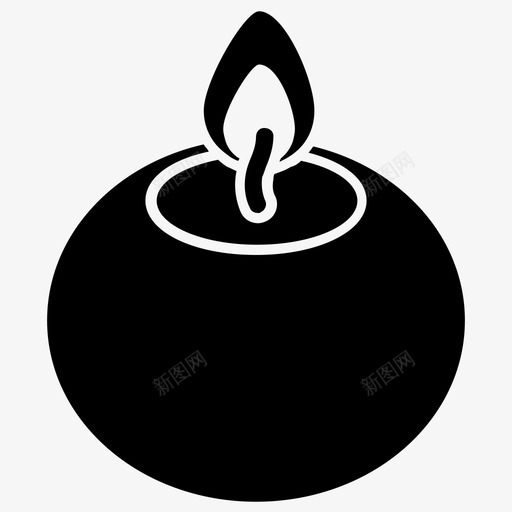 蜡烛spa产品蜡灯图标svg_新图网 https://ixintu.com spa产品 按摩和水疗雕刻图标 蜡灯 蜡烛