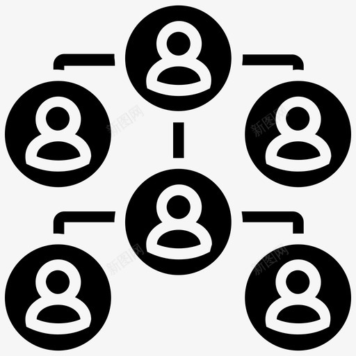 组织结构图公司结构团队层次结构图标svg_新图网 https://ixintu.com 人力资源字形图标 公司结构 团队层次结构 团队管理 组织结构图