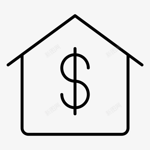 房价购买房产图标svg_新图网 https://ixintu.com 出售 基本图标所有尺寸 房产 房价 购买