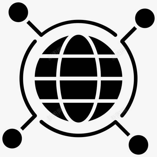 全球网络通信网络网格地球仪图标svg_新图网 https://ixintu.com 全球网络 卫星 基于技术的网络 数据科学字形图标 网格地球仪 通信网络