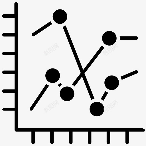 折线图分析信息图图标svg_新图网 https://ixintu.com 信息图 分析 折线图 数据科学字形图标 统计分析