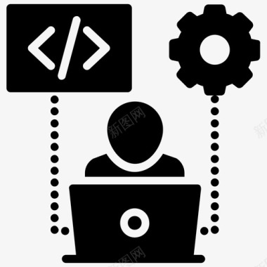 web开发人员程序员软件开发人员图标图标