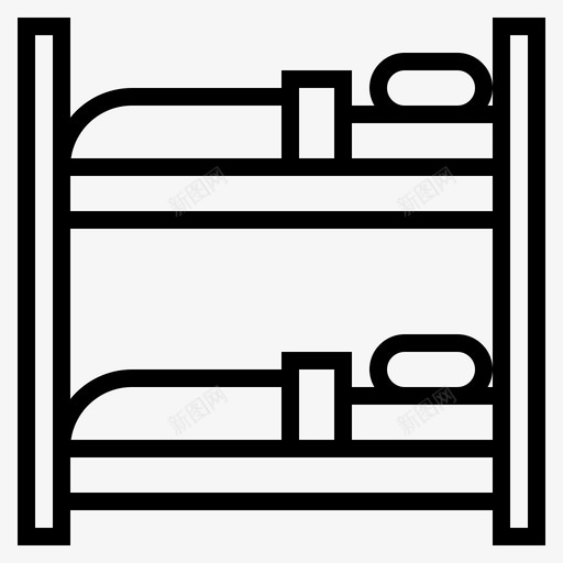 双层床床休息图标svg_新图网 https://ixintu.com 休息 双层床 家具轮廓 床 睡眠